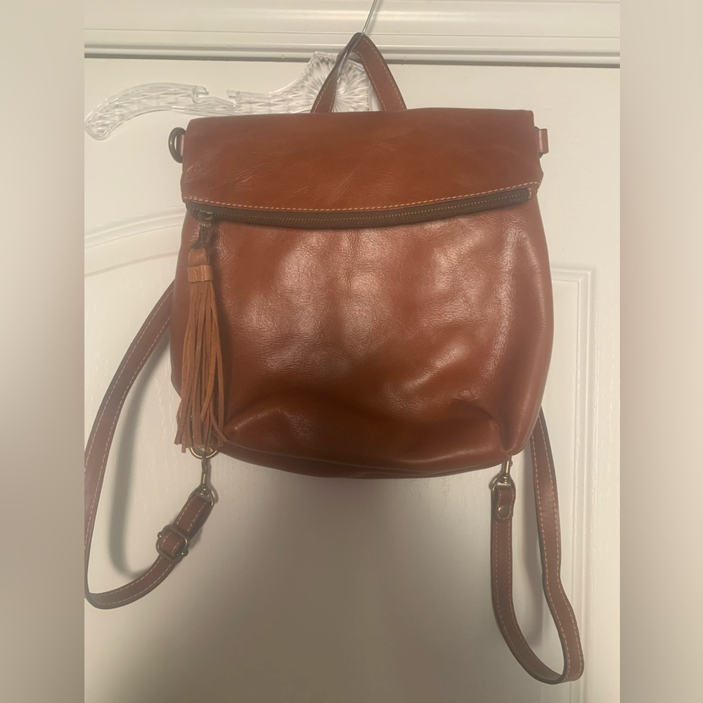 Patricia Nash leather backpack. Can be converted to a purse